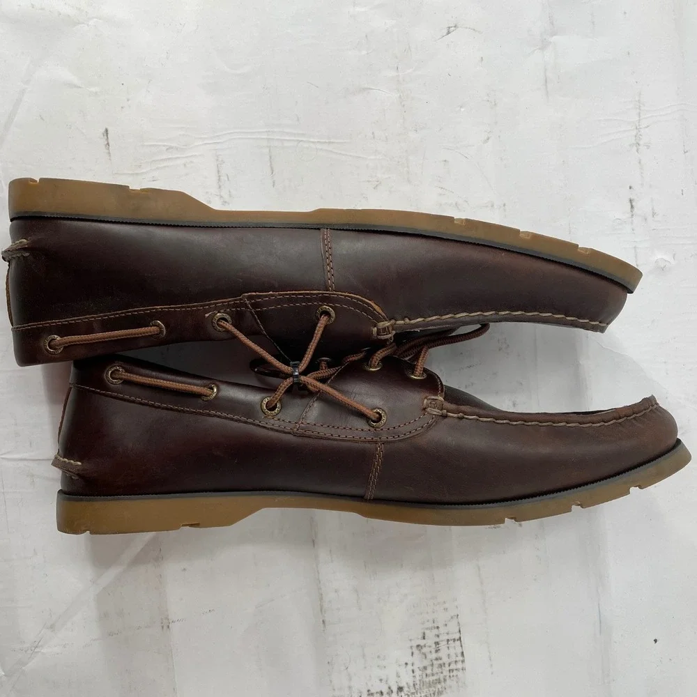 Sperry Boat Shoe Authentic Original 2-Eye 10.5 Brown Good